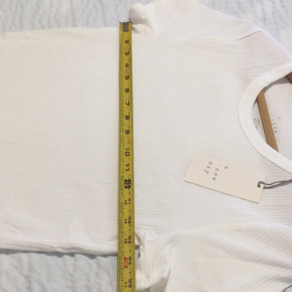 (2) NWT Women’s Small White Ribbed A New Day Blouse Shirt Top Short Sleeve Tee - Picture 8 of 11